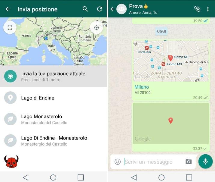 Come Localizzare Posizione Contatto WhatsApp